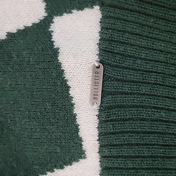 HOLLISTER Sweater, S, White/ Green, VGUC - Picture 7 of 9